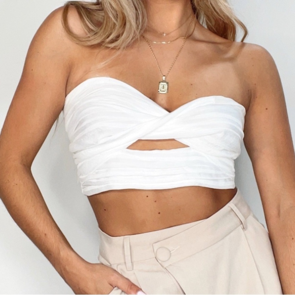 White crop top